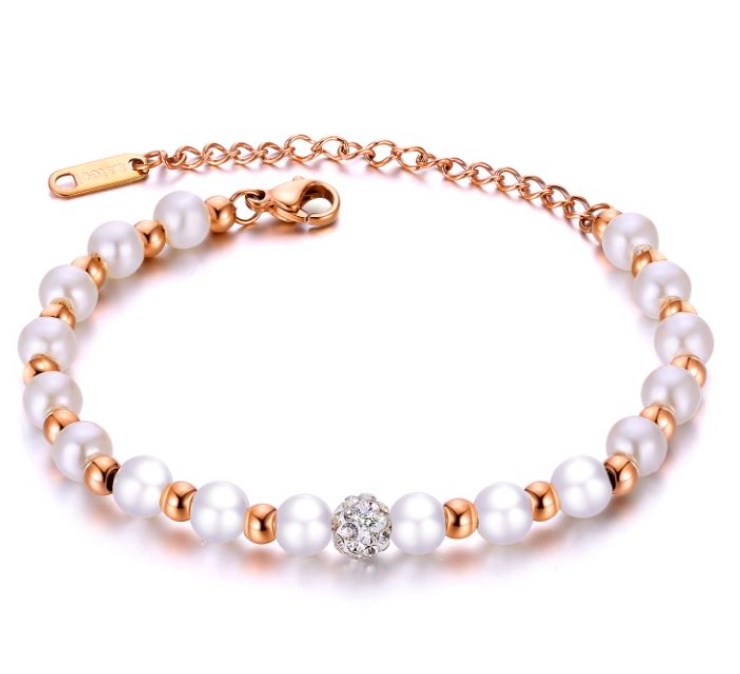 R-kit Bijoux Bracelet Femme Cuir, Perle Argenté Et Perle Rose Pastel -  Bracelet Mila - Kit bijoux adulte - Creavea